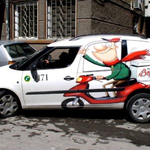 Брандиране на фирмен автомобили за пицарии Верди