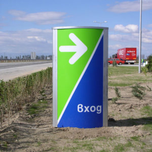 Illuminated advertising totem Illuminated advertising totem