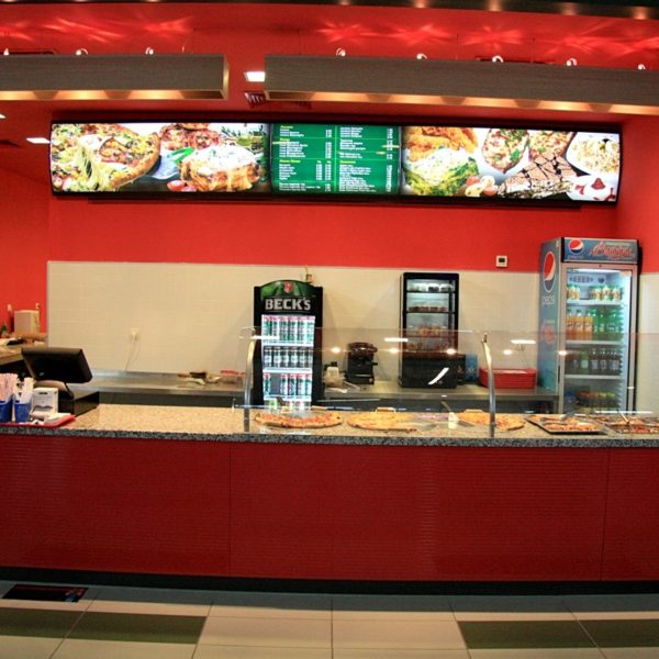 Illuminated acrylic menu for Pizza Verdi Illuminated acrylic menu for Pizza Verdi