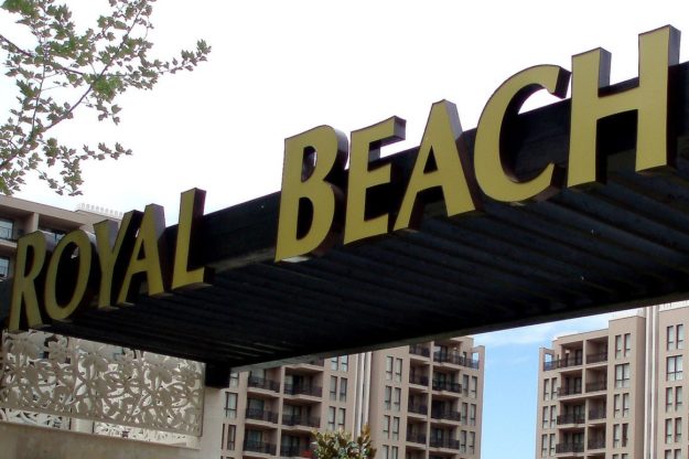Illuminated channel letters for hotel Royal Beach Barcelo - Sunny Beach