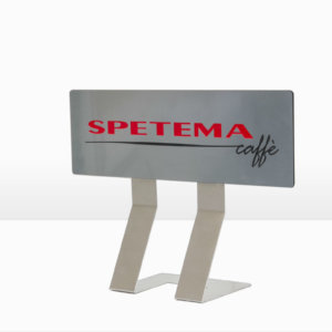 Реклама на Спетема кафе, табелка от плексиглас и метална основа