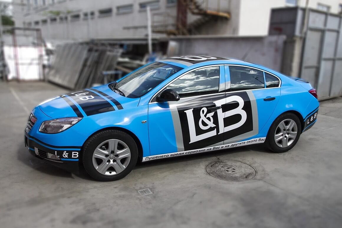 Брандиране на автомобил с реклама на L&B
