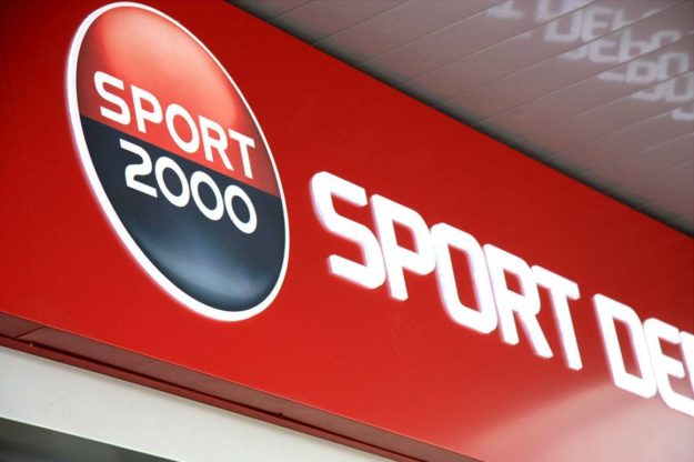 Sport Depot with new composite panel sign with embedded acrylic letters