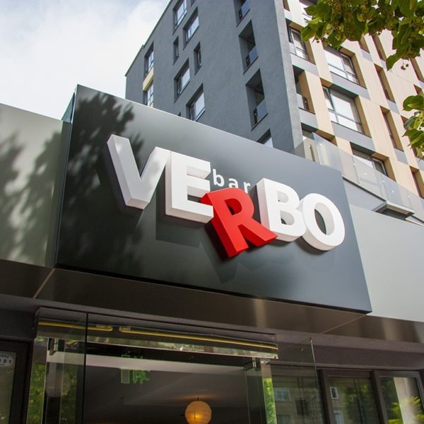 Illuminated channel letter Bar Verbo, Plovdiv