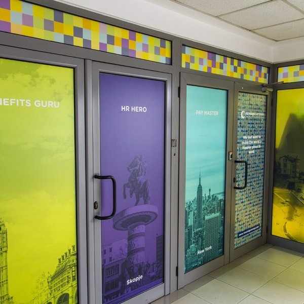RewardGetaway_Frost Windows and doors branding with frosted film