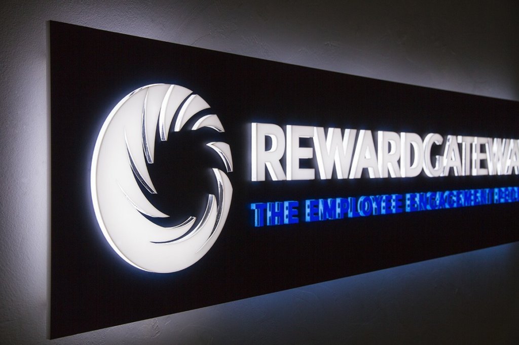 Plexiglass illuminated sign - Reward Gateway