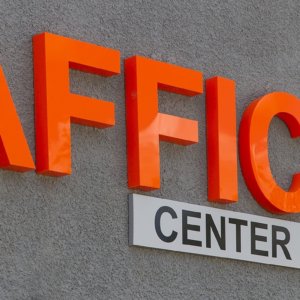 Orange acrylic channel letters Traffic Center Orange acrylic channel letters Traffic Center