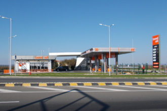 Oil station outdoor advertising Land Oil