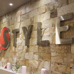 Несветещи обемни букви от инокс Style на стена Несветещи обемни букви Style на стена