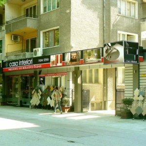 Sign with LED lighting and vinyl for Casa Interiori