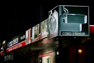 12 meters-long illuminated sign – Casa Interiori