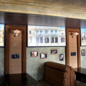 Elegant fabric signs with LED lighting Elegant fabric signs with LED lighting