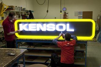 Светещи обемни букви Kensol, от плексиглас