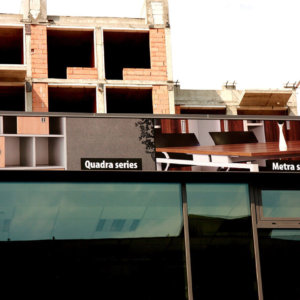 Lasting advertising installation for furniture store Nikrom