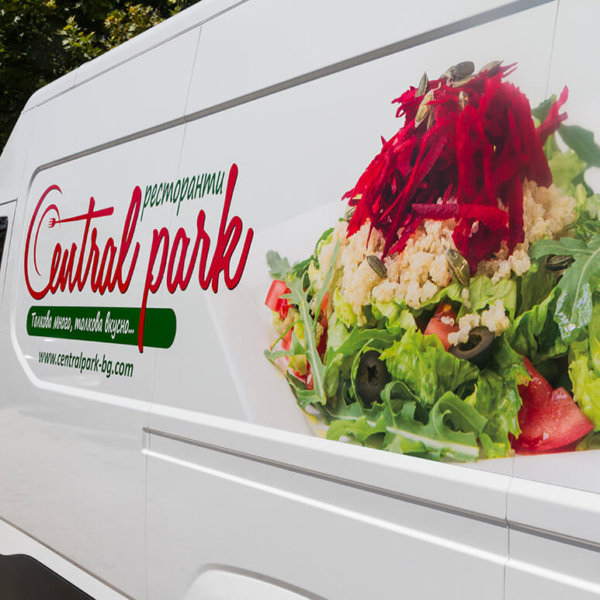 Рекламна графика за бус на ресторанти Central park, Пловдив Рекламна графика за бус на ресторанти Central park, Пловдив