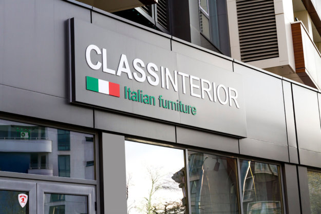 Composite panel signs with embedded letters - Class Interior