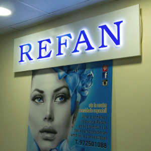 Табела за магазин на Refan в Испания