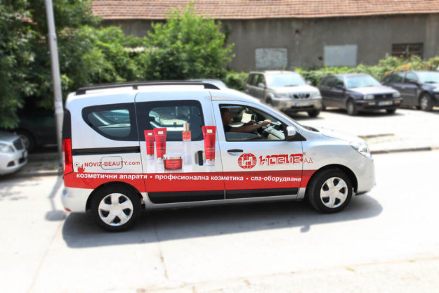 Noviz Beauty and Spa with brand new vehicle branding