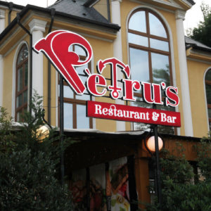 Channel letters with LED lighting for Petrus Sofia