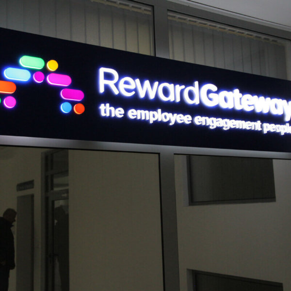 RewardGateway – interior sign with LED lighting RewardGateway – interior sign with LED lighting