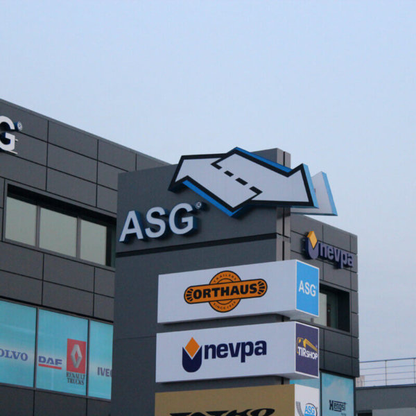 Channel letters with composite panel for ASG Plovdiv Channel letters with composite panel for ASG Plovdiv