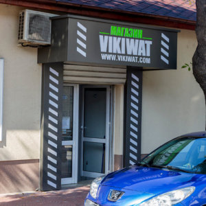 Облицовка от еталбонд за магазин – колони и табела за Викиват Пловдив Облицовка от еталбонд за магазин - колони и табела за Викиват Пловдив