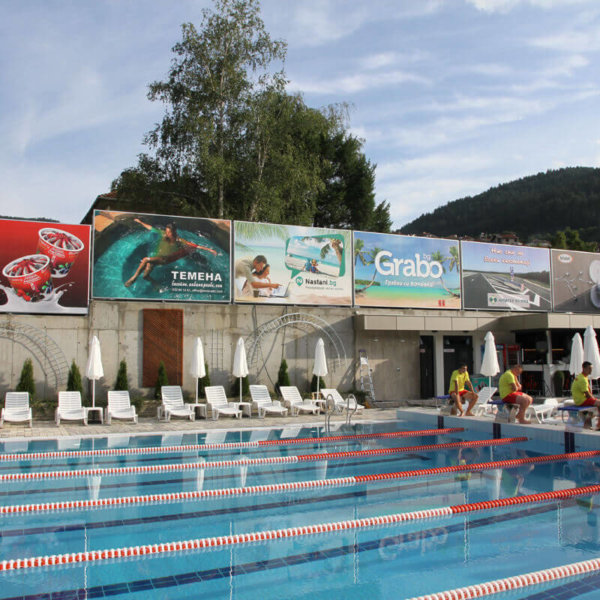 Manufacture of vinyl signs for Aquapark Persenk