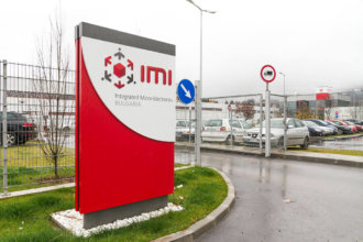 Illuminated totem for IMI Bulgaria