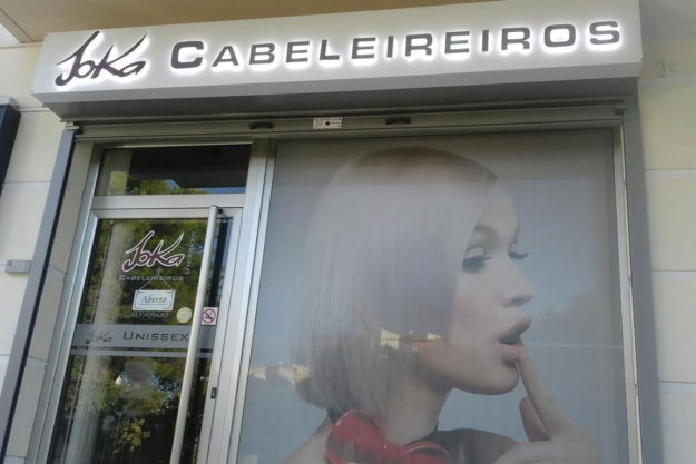 Illuminated channel letters produced for Joka Portugal