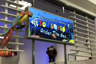 Ton Bonbon Mall Plovdiv branded with illuminated sign by Media Design