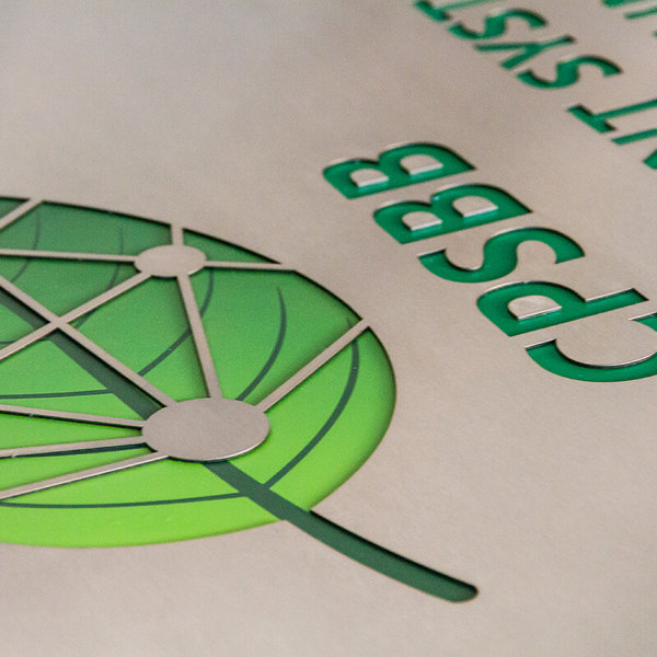 Светеща табела от инокс за CPSBB