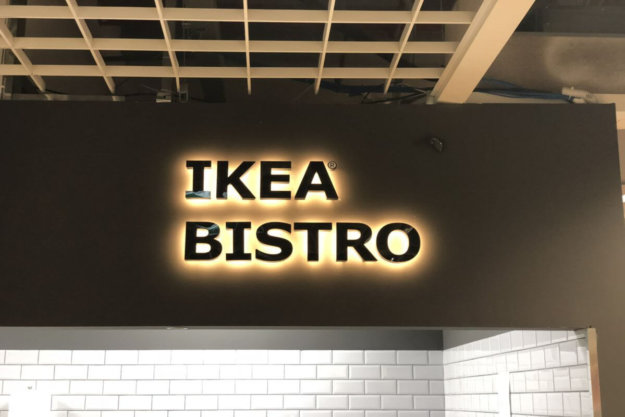 Channel letters IKEA BISTRO in Sofia, Bulgaria