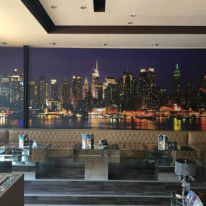 Текстилни табели в лоби бара на Hotel SPS Текстилни табели в лоби бара на Hotel SPS