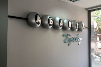 Channel letters installed on a indoor wall - Abacus Broker 
