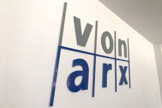 Interior dimensional letters and logo VON ARX for the office in Plovdiv
