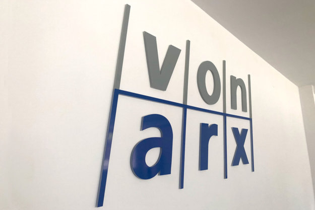 Interior dimensional letters and logo VON ARX for the office in Plovdiv