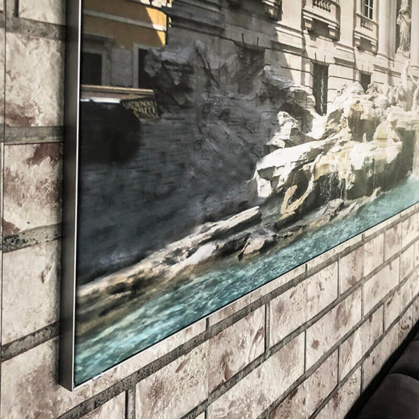 Textile lightbox with aluminum profile for Restaurant Ribarnika