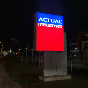 Actual Industries - Double-sided illuminated totem