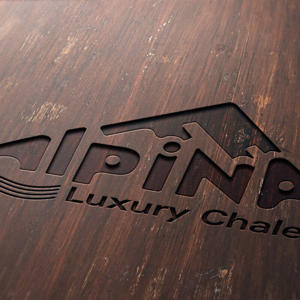 Лого за луксозни дървени вили Alpina | Лого дизайн | Реклама и дизайн