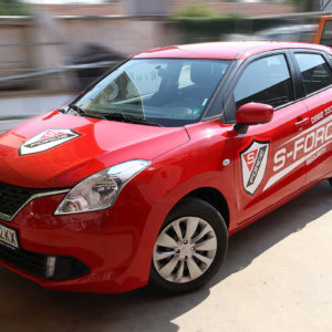 Wrapping letters with film 3M Scotchcal 50 of Suzuki Baleno Wrapping letters with film 3M Scotchcal 50 of Suzuki Baleno