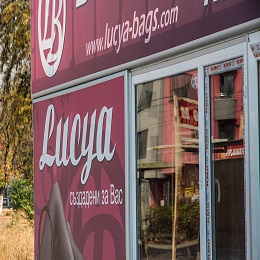 Lucya acrylic adverts