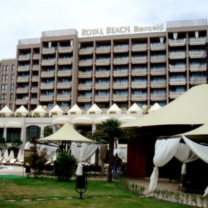 Advertising golden letters for Royal Beach Barselo in Sunny Beach Advertising golden letters for Royal Beach Barselo in Sunny Beach from Media Design