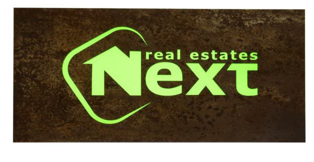Illuminated metal sign - NEXT - Brokerage & Consulting Services company