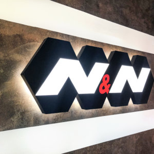 Back lit channel letters N&N TRANS acrylic channel letters