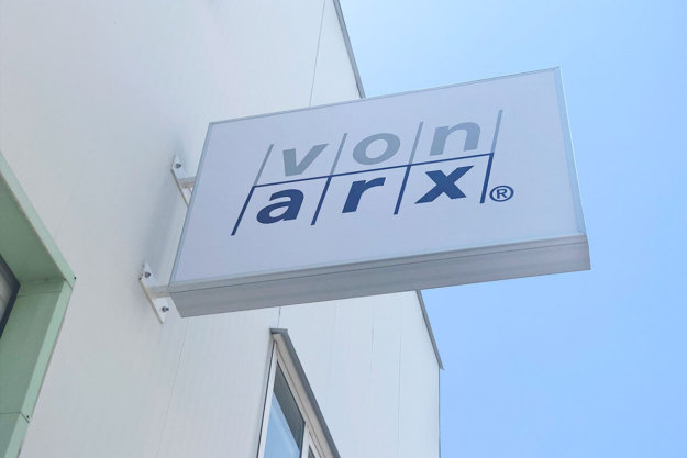 Illuminated sign with aluminium profiles - VON ARX