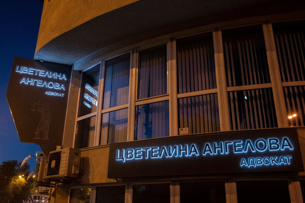 Two Illuminated signs with embossed letters - Law firm - Angelova
