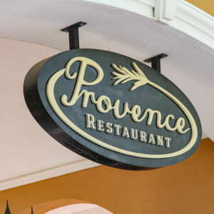 Provence restaurant – Sign with embedded letters Ефектна табела с вградени букви - Ресторант Provence