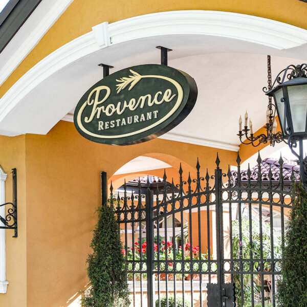 Provence restaurant - Sign with embedded letters  