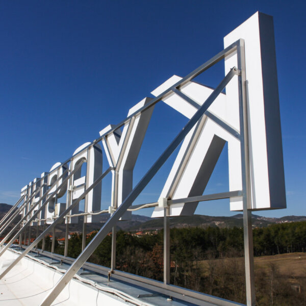 Metal construction for illuminated channel letters – Kyashif Metal construction for channel letters installation