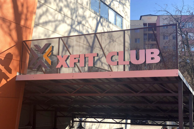 Acrylic logo - Xfit fitness hall, Plovdiv